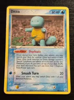 Pokemon Ditto (Squirtle) 40/113 EX Delta Species Rare Basic 60HP Regular - Image 1