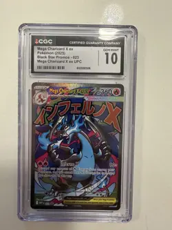 2025 POKEMON MEP EN-ME BLACK STAR PROMO #023 MEGA CHARIZARD X EX CGC 10 Gem Mint - Image 2