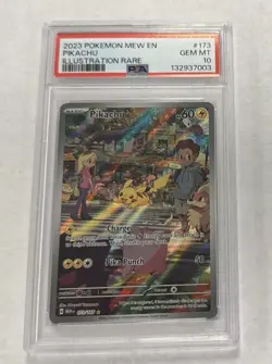 2023 POKEMON MEW EN-151 ILLUSTRATION RARE #173 PIKACHU PSA 10 - Image 1