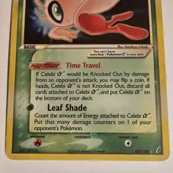 Pokemon Celebi Star 100/100 EX Crystal Guardians Ultra Rare Holo 60 HP 2006 - Image 2