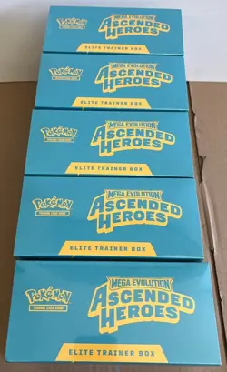 Lot Of 5 BRAND NEW Pokemon Mega Evolution Ascended Heroes Elite Trainer Box ETB - Image 4