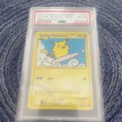 Pokemon Surfing Pikachu Rising Rivals Holo PSA 6 - Image 2