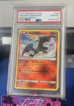 2023 Pokemon SWSH Crown Zenith Radiant Charizard #020/159 PSA 10 - Image 1