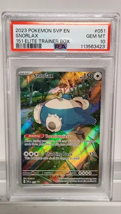 2023 POKEMON SVP EN SVP BLACK STAR PROMO 151 ELITE TRAINER BOX SNORLAX PSA 10 - Image 1