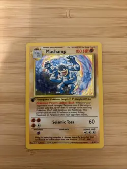 Pokemon TCG Machamp Base Set 8/102 Holo Holo Rare - Image 1