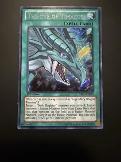 The Eye of Timaeus DRLG-EN005 1st ED Secret Rare Yugioh - Image 1