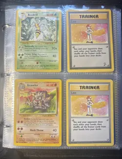 Pokemon 218 Card Binder Lot Vintage WOTC Non Holo Jungle Fossil Base Set 2 - Image 1