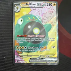 Iono's Bellibolt EX Holo-Pokemon TCG Card 172/159 SV Journey Together Ultra Rare - Image 1