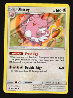 Pokemon TCG Blissey Holo Guardians Rising Sun & Moon SM 102 NM Card - Image 1