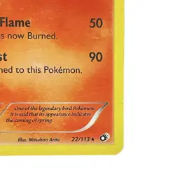Pokemon Moltres Legendary Treasures 22/113 Holo TCG Black & White Rare Card - Image 4