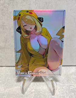 Cynthia Trading Card Waifu Goddess Story Anime Girl holo Karte Manga Full Art - Image 1