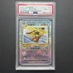 Pidgeot 2002 Legendary Collection 33/110 Reverse Holo Pokemon Card PSA 8 - Image 1