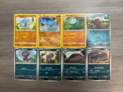 Wooper Clodsire Pokemon Card Collection Lot Of 8 With Reverse Holo - Image 1
