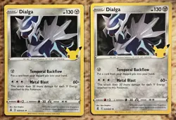 Pokemon Celebrations DIALGA Holo 25th Anniversary 020/025 ~ 2 Cards - Image 1