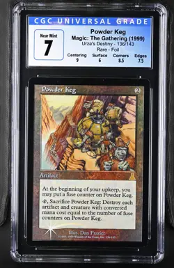 POWDER KEG Urza's Destiny Foil Rare Reserved List CGC 7 MTG [Nostalgium] - Image 1