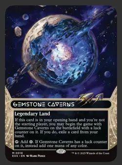 Magic The Gathering- Gemstone Caverns EOS Borderless Foil #0016 - Image 1