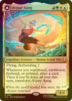MTG Avatar Aang 207 (Aang, Master of Elements) Mythic Rare TLA FOIL - Image 1