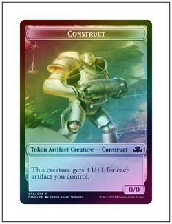 1x Construct Token for Urza, Lord High Artificer, Foil, Dominaria Remastered MTG - Image 1
