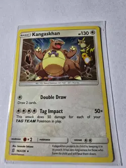 Pokemon TCG Kangaskhan 163/236 Sun & Moon Unified Minds Holo Rare NM/MT - Image 1