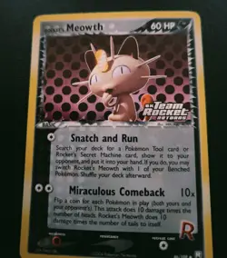 Pokemon Rocket's Meowth- #46/109- EX Team Rocket Returns- Reverse Holo-M/NM. - Image 1