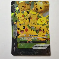 Pikachu V-Union Sword & Shield Promo SWSH141 Pokemon Card - Image 1