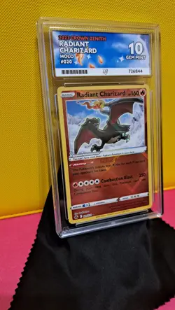 Pokemon TCG Radiant Charizard Crown Zenith Holo Card 020/159 Ace 10 Gem Mint - Image 2