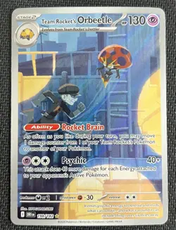Team Rocket's Orbeetle 198/182 Illustration Rare Destined Rivals Pokemon Card - Image 1