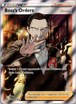 Boss's Orders (Giovanni) 189/192 Trainer Supporter Near Mint Holo Pokemon - Image 1