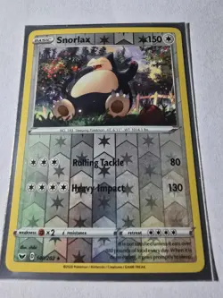 Pokemon Snorlax 140/202 Sword & Shield Reverse Holo NM/MT - Image 1