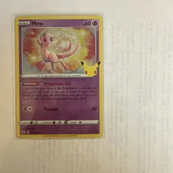 Pokemon TCG Mew 011/025 Holo Rare 2021 Celebrations Base Set NM Condition - Image 1