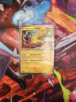 Pokemon TCG Team Rocket’s Zapdos 70/182 GameStop Stamped Promo Sealed - Image 1