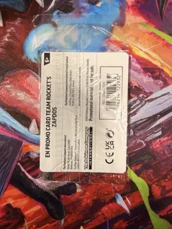 Pokemon TCG Team Rocket’s Zapdos 70/182 GameStop Stamped Promo Sealed - Image 2