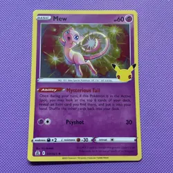 Mew Holo Rare Celebrations 011/025 Pokemon TCG - NM - Image 1