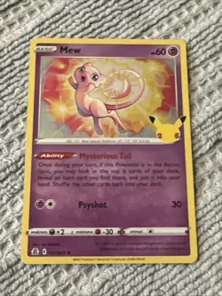 Pokemon TCG Mew 011/025 Celebrations Holo Rare - Image 1