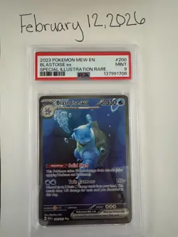 Pokemon TCG Blastoise ex 200/165 PSA 9 Mint – Scarlet & Violet 151 Special Illus - Image 1