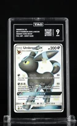 2019 Pokemon Umbreon GX Full Art Holo Hidden Fates SV69/SV94 TAG 9 MINT - Image 1