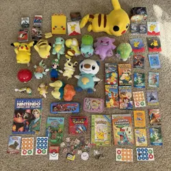 Pokemon Collection Vintage Mixed Cards Plushy VHS Pins Books Nintendo 90's Holo￼ - Image 1