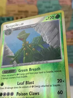 SHIPS SAME DAY Pokemon Card HP Sceptile LV.57 Rev Holo 30/99 Grass Type Rare - Image 3