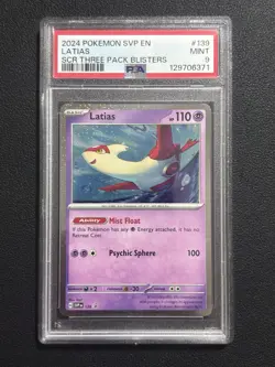 Pokemon SVP En Stellar Crown 3-pack Blisters LATIAS Cosmos Holo #139 PSA 9 - Image 1