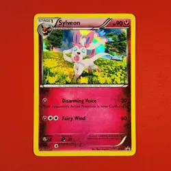 5-12-23 . UNPLAYED pokemon . promo #xy04 .2013 sylveon holo * flaw on back* (93) - Image 1