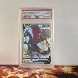 Pokemon Charizard V Secret Rare 079/073 Champions Path Holo PSA 10 2020 TCG - Image 1