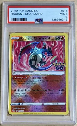 2022 Pokemon Go Radiant Charizard #011 PSA 9 MINT - Image 1