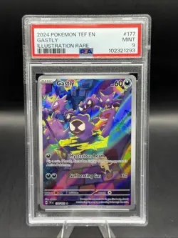 2024 POKEMON TEF EN-TEMPORAL FORCES ILLUSTRATION RARE #177 GASTLY PSA 9 - Image 1