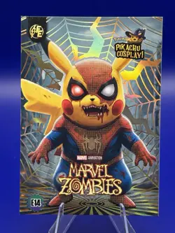 Marvel Zombies (Pikachu) #E14 - Gold Holo Box Hit - Pikachu Cosplay Pokemon - Image 1