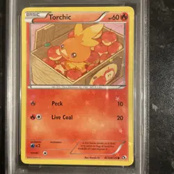 2013 POKEMON B&W LEGENDARY TREASURES #RC5 TORCHIC TAG 9 - Image 3