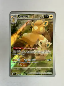 Pawmot Illustration Rare 209/198 Scarlet & Violet Base Set Pokemon TCG - Image 1