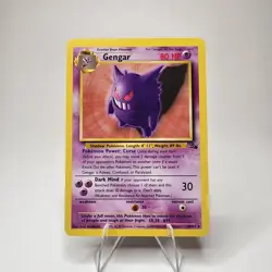 Pokemon Gengar 20/62 Fossil Unlimited Edition Regular Rare Non-Holo LP-MP - Image 1