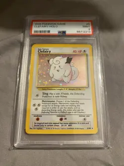 Pokemon TCG Clefairy Base Set 5/102 Holo Rare 40HP 1999 PSA 9 English - Image 3