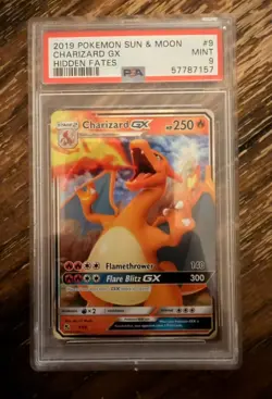 Pokemon PSA 9 Mint 2019 Charizard GX Hidden Fates Sun & Moon Holo 9/68 - Image 2