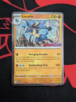 Pokemon TCG Lucario Cosmos Holo Rare STAMPED w/ SWIRL 114/198 S&V NM - Image 2